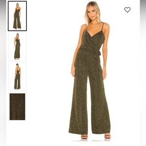 Cupcakes & Cashmere Gold Wide-Leg Jumpsuit